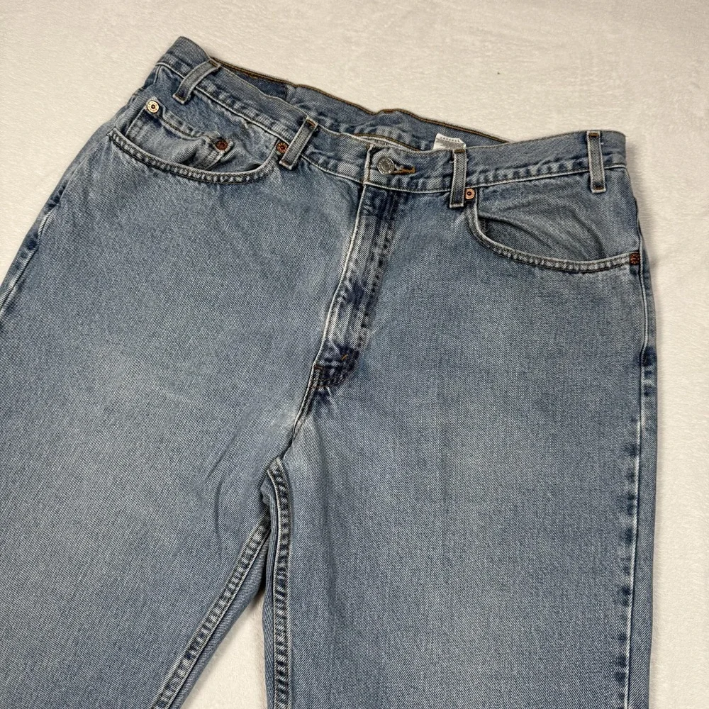 Vintage Levis 550 Jeans Mens 38x30 Blue Relaxed Fit Denim Light‎ Wash 90s